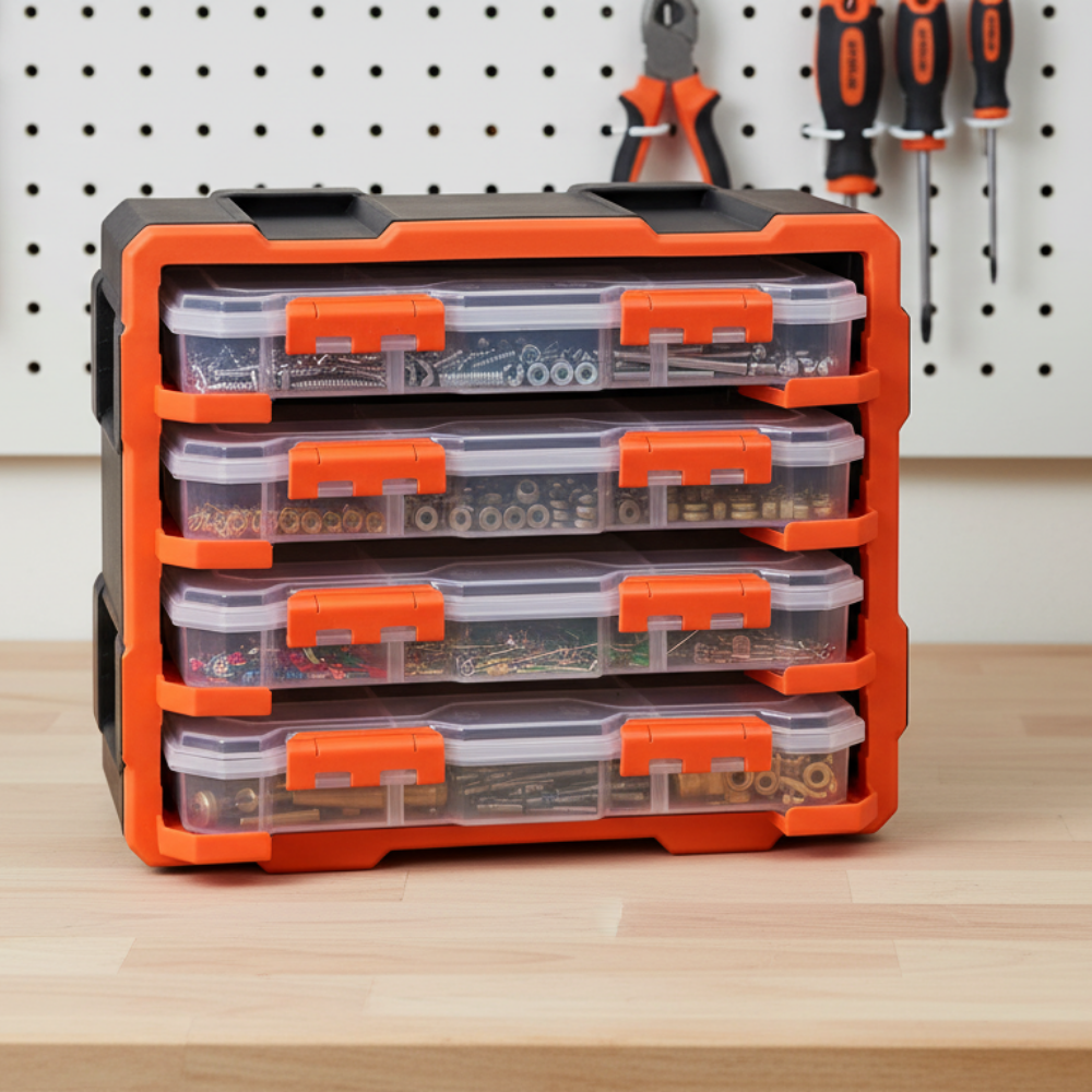 HỘP ĐỰNG 4 NGĂN TACTIX 320670# NHỰA 37.8X18X32CM