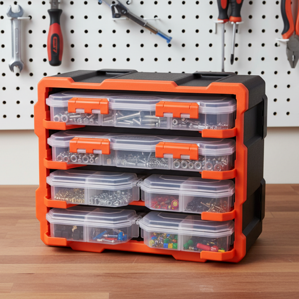 HỘP ĐỰNG 6 NGĂN TACTIX 320672# NHỰA 37.8X18X32CM