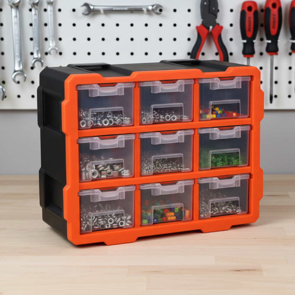 HỘP ĐỰNG 9 NGĂN TACTIX 320674# NHỰA 37.8X15.2X32CM