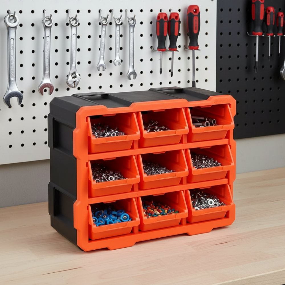 KỆ DỤNG CỤ BẰNG NHỰA 9 NGĂN TACTIX