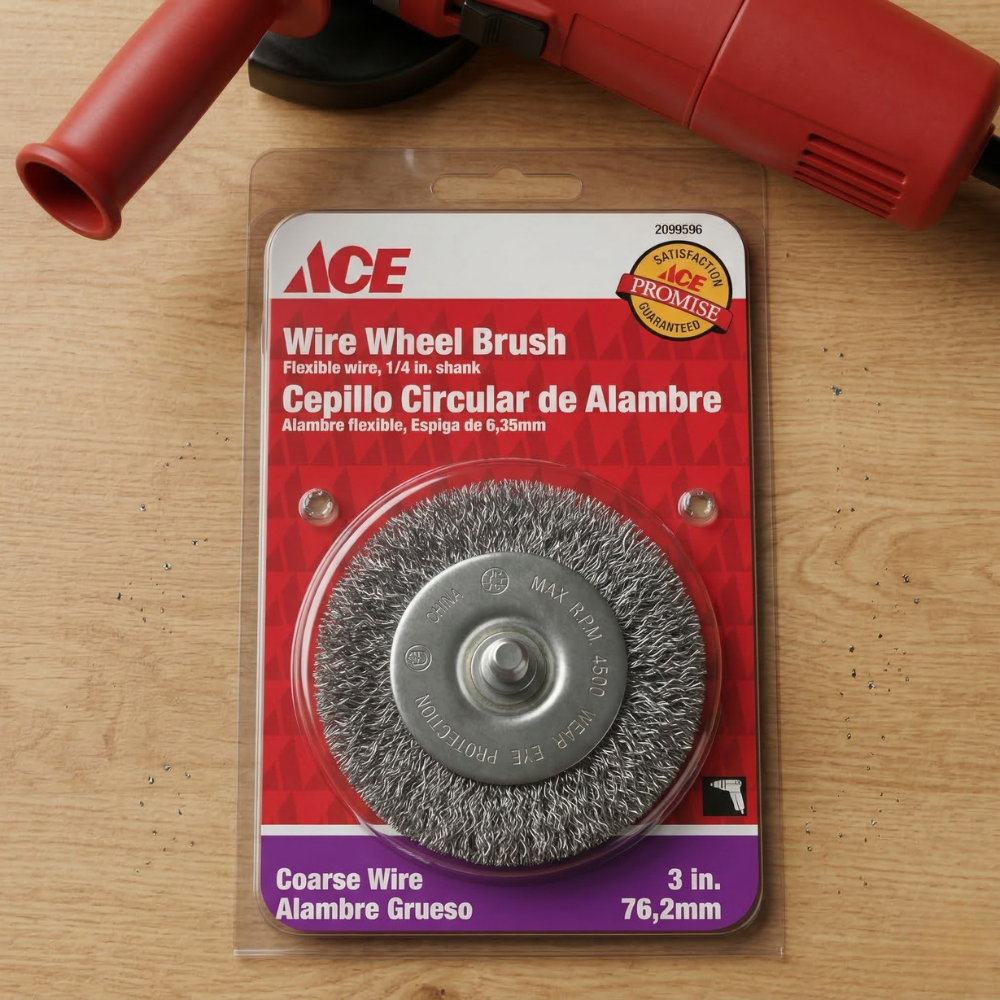 CHỔI/ BÁNH CƯỚC SỢI THÉP ACE 8CM