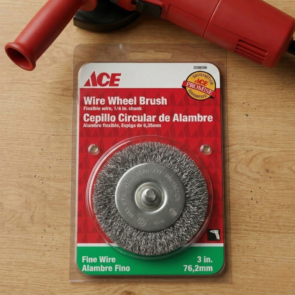 CHỔI/ BÁNH CƯỚC SỢI THÉP XOẮN ACE 8CM
