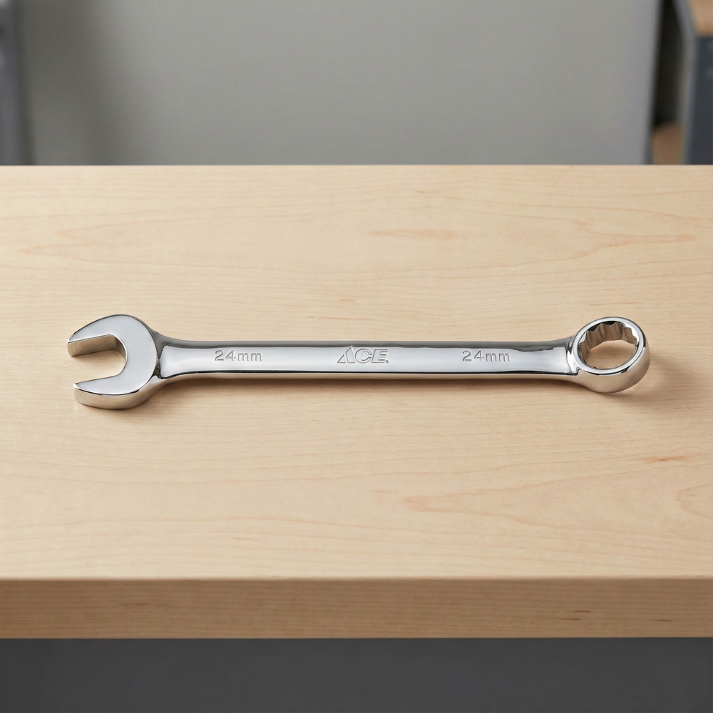 CÂY CỜ-LÊ 1 ĐẦU MỞ 1 ĐẦU CHÒNG ACE 24MM MÀU BẠC