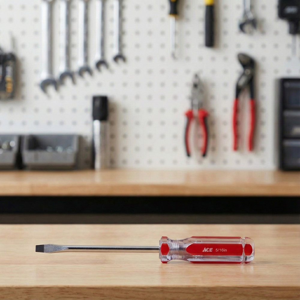 TUỐC NƠ VÍT ĐẦU DẸT ACE CÓ TAY CẦM NHỰA 15X0.8 CM