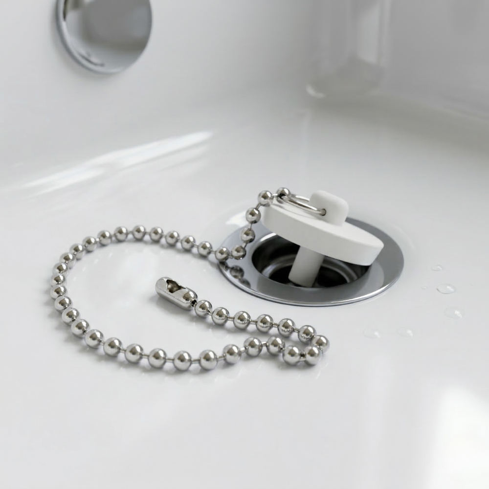 ACE DÂY CHUỖI BI INOX NỐI NÚT CHẶN BỒN RỬA 38CM