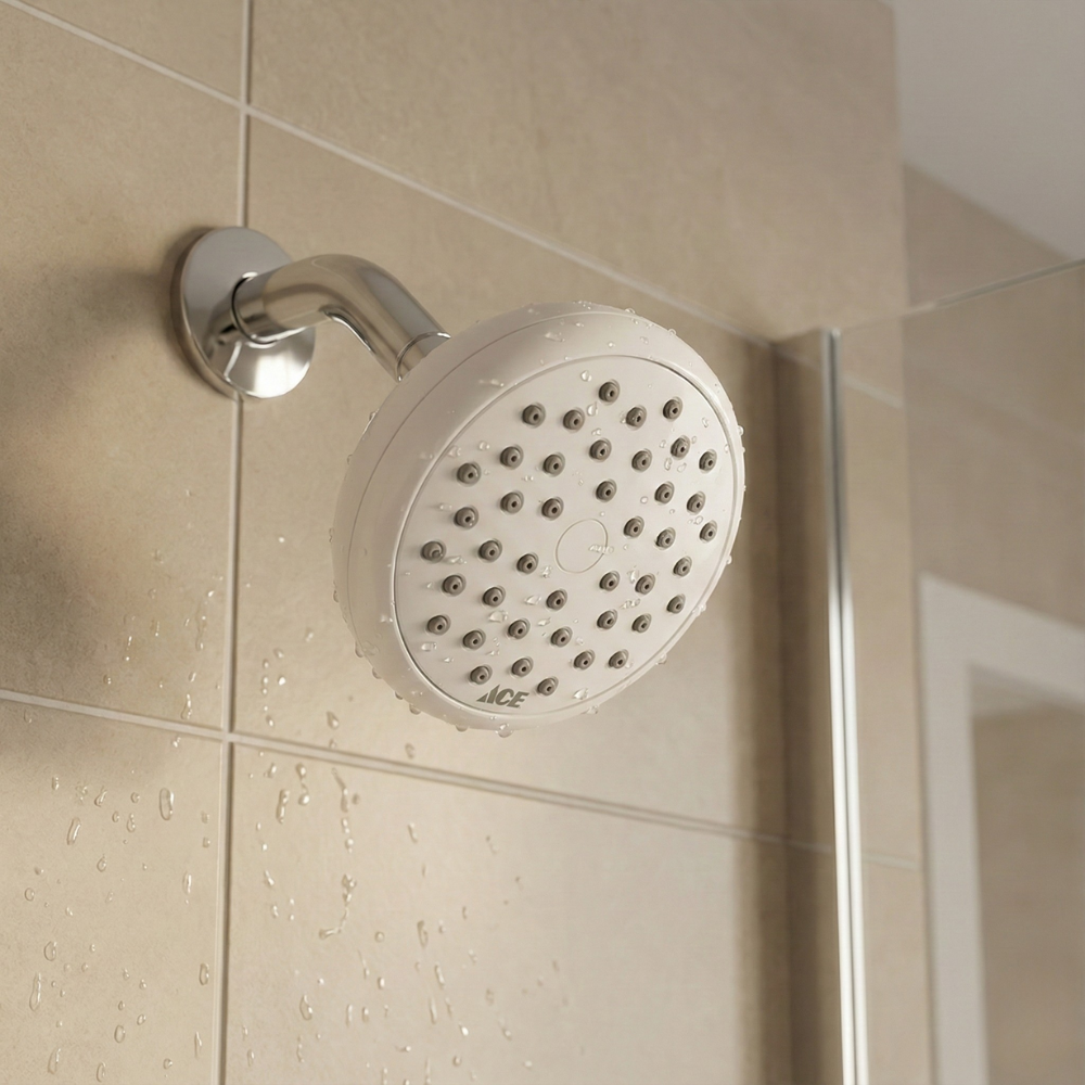 ĐẦU VÒI SEN GẮN TƯỜNG ACE ĐƯỜNG KÍNH 10CM NHỰA