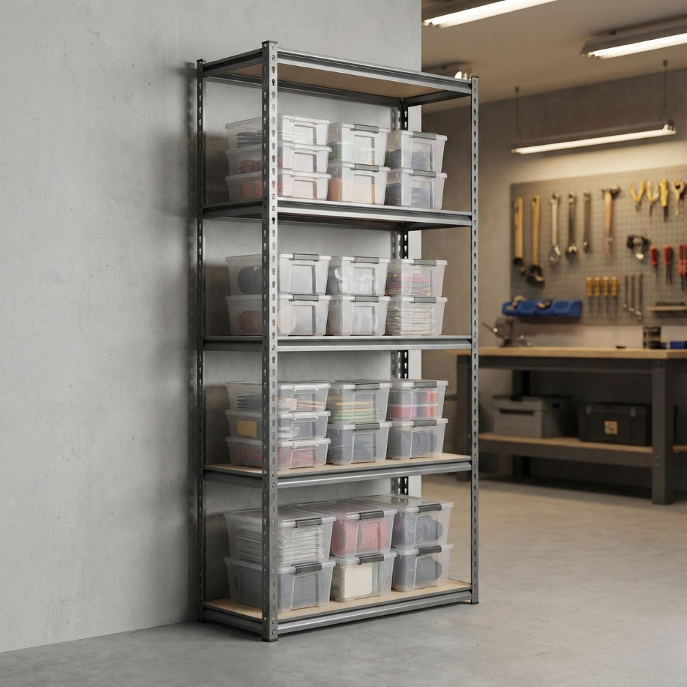 KỆ 5 TẦNG TACTIX MÀU XÁM 86.5X35.5X183CM BẰNG THÉP