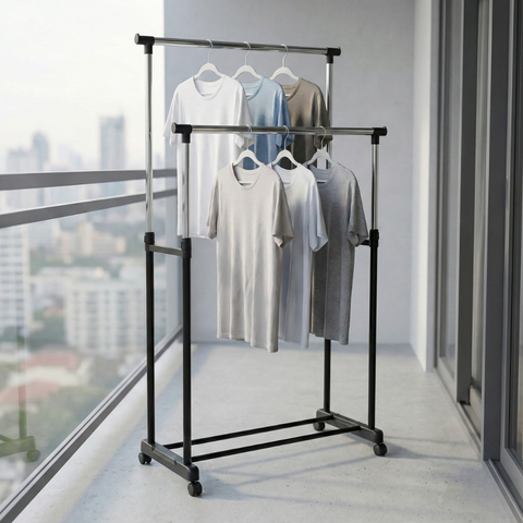 GIÁ TREO QUẦN ÁO ĐÔI KOOPMAN ĐIỀU CHỈNH CHIỀU CAO