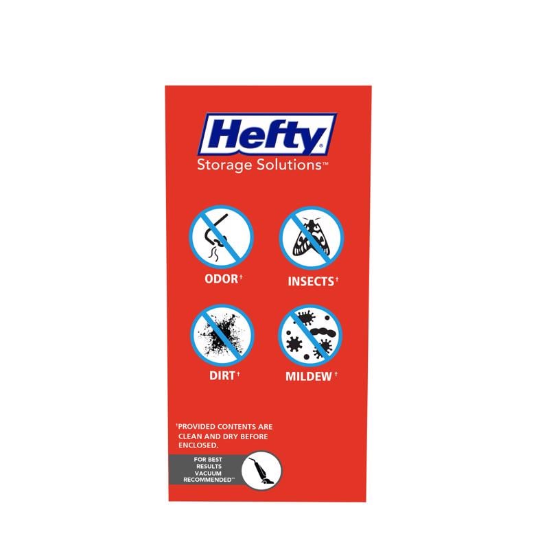 HEFTY GÓI 6 TÚI ĐỰNG ĐỒ HÚT CHÂN KHÔNG NHỰA TRONG