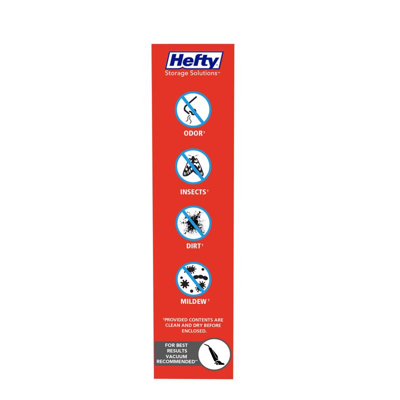 HEFTY GÓI 3 TÚI ĐỰNG ĐỒ HÚT CHÂN KHÔNG NHỰA TRONG