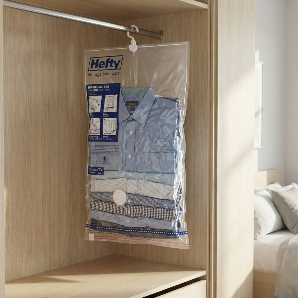 HEFTY GÓI 2 TÚI ĐỰNG ĐỒ CÓ MÓC TREO 104X70CM