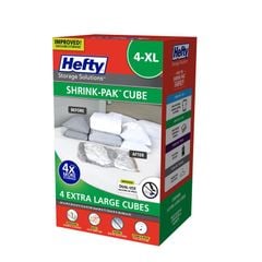 HEFTY GÓI 4 TÚI ĐỰNG ĐỒ HÚT CHÂN KHÔNG NHỰA TRONG