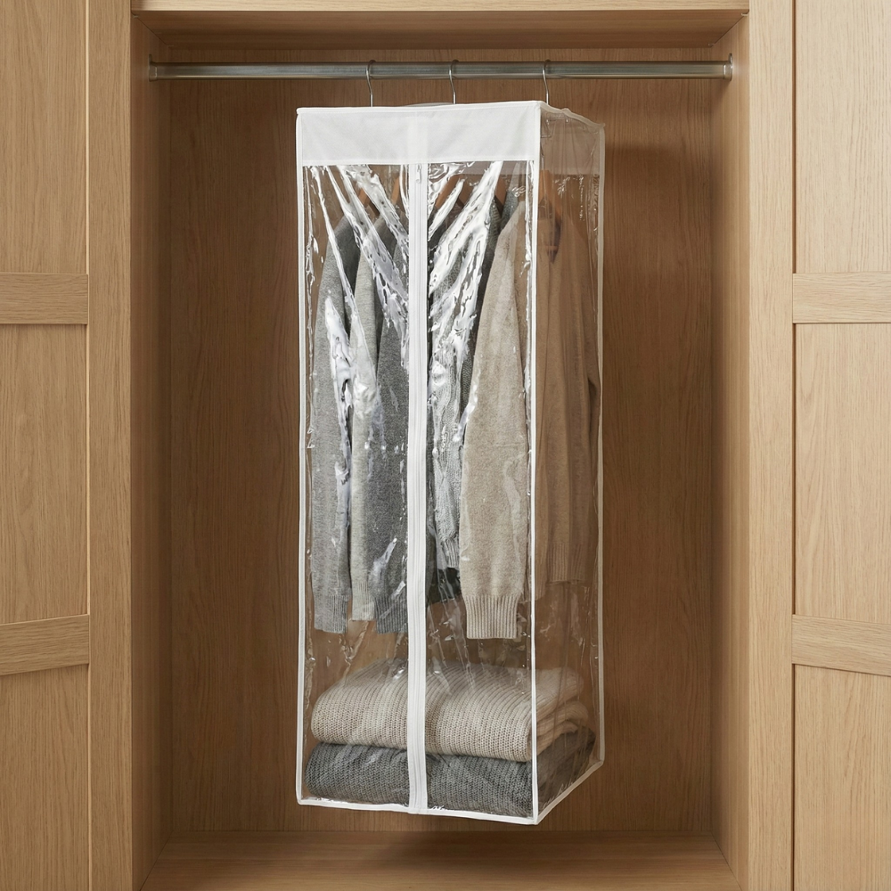 TÚI TREO BẢO VỆ QUẦN ÁO WITHMOR 137X48X50.8CM NHỰA