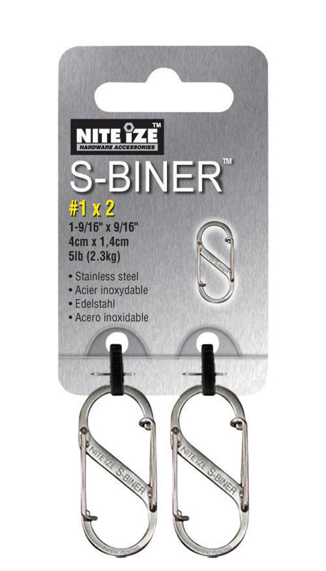 NITE IZE GÓI 2 MÓC KHÓA CHỮ S BẰNG NHỰA SB1-2PK-11