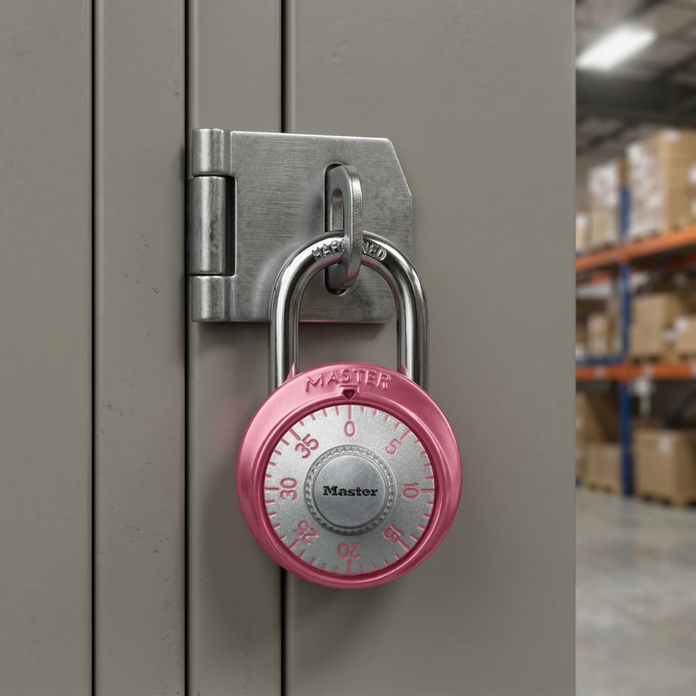 MASTER LOCK Ổ KHÓA SỐ GỒM 3 VÒNG XOAY THÉP 5X4.8CM