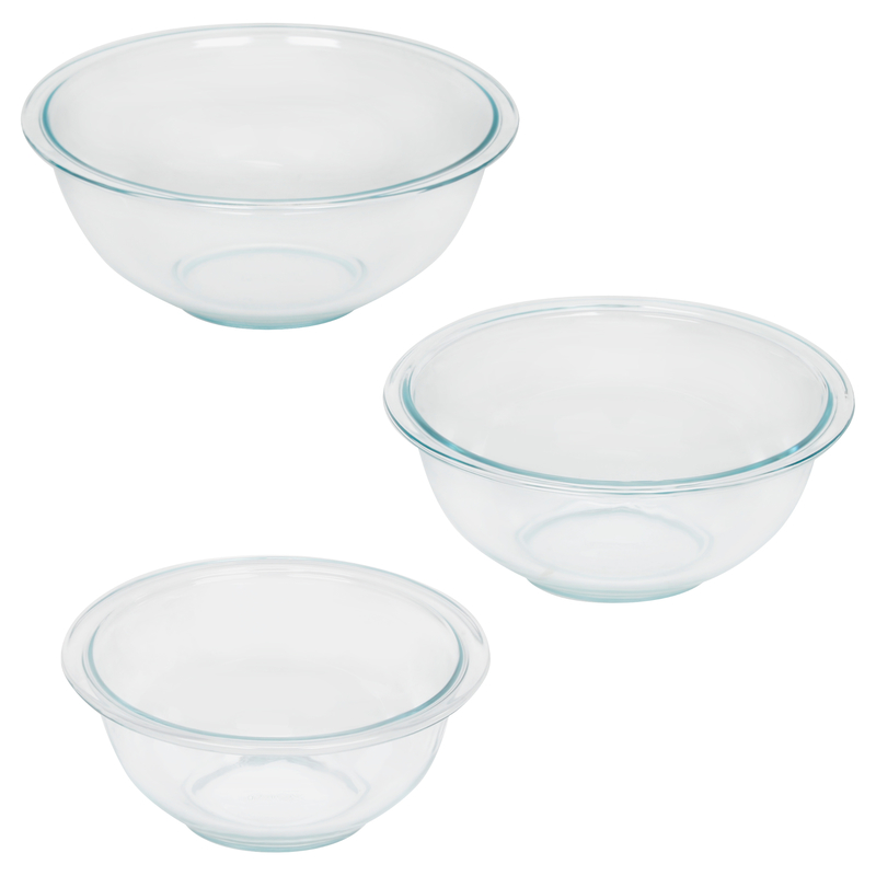 PYREX BỘ 3 TÔ TRỘN THỦY TINH TRONG SUỐT CHỊU NHIỆT