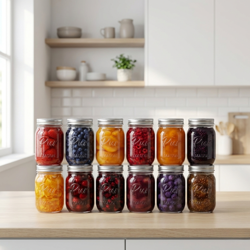 PUR MASON HỘP 12 HŨ THỦY TINH 473ML