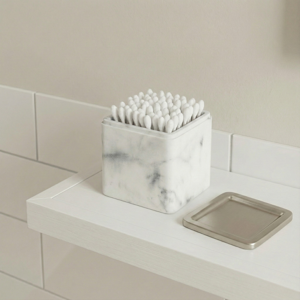 HỘP ĐỰNG ĐỒ CHO NHÀ TẮM IDESIGN 9.53X9.53X10.16CM