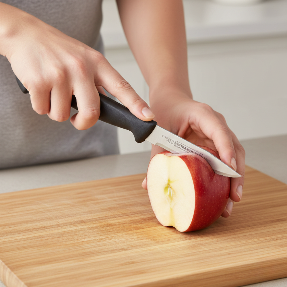 TRAMONTINA DAO GỌT THÉP KHÔNG GỈ CÁN NHỰA 7.6CM