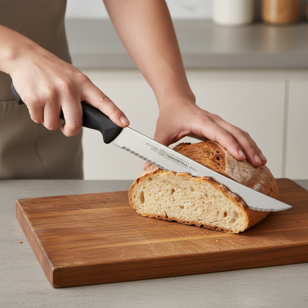 DAO GỌT TRÁI CÂY/BÁNH MỲ TRAMONTINA 23CM BẰNG THÉP