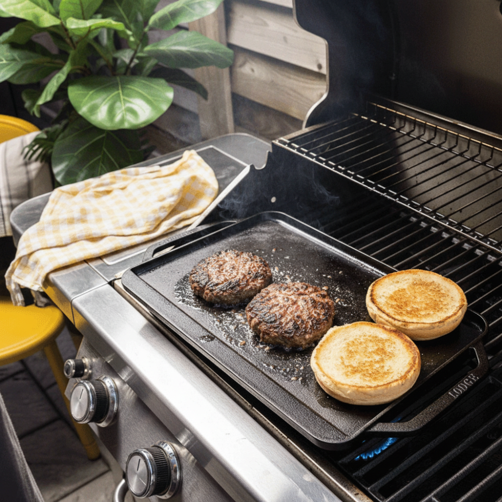 LODGE VỈ NƯỚNG GANG 51X27CM ĐEN