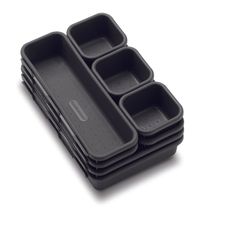 MADESMART BỘ 8 KHAY NHỰA ĐỰNG ĐỒ MÀU ĐEN