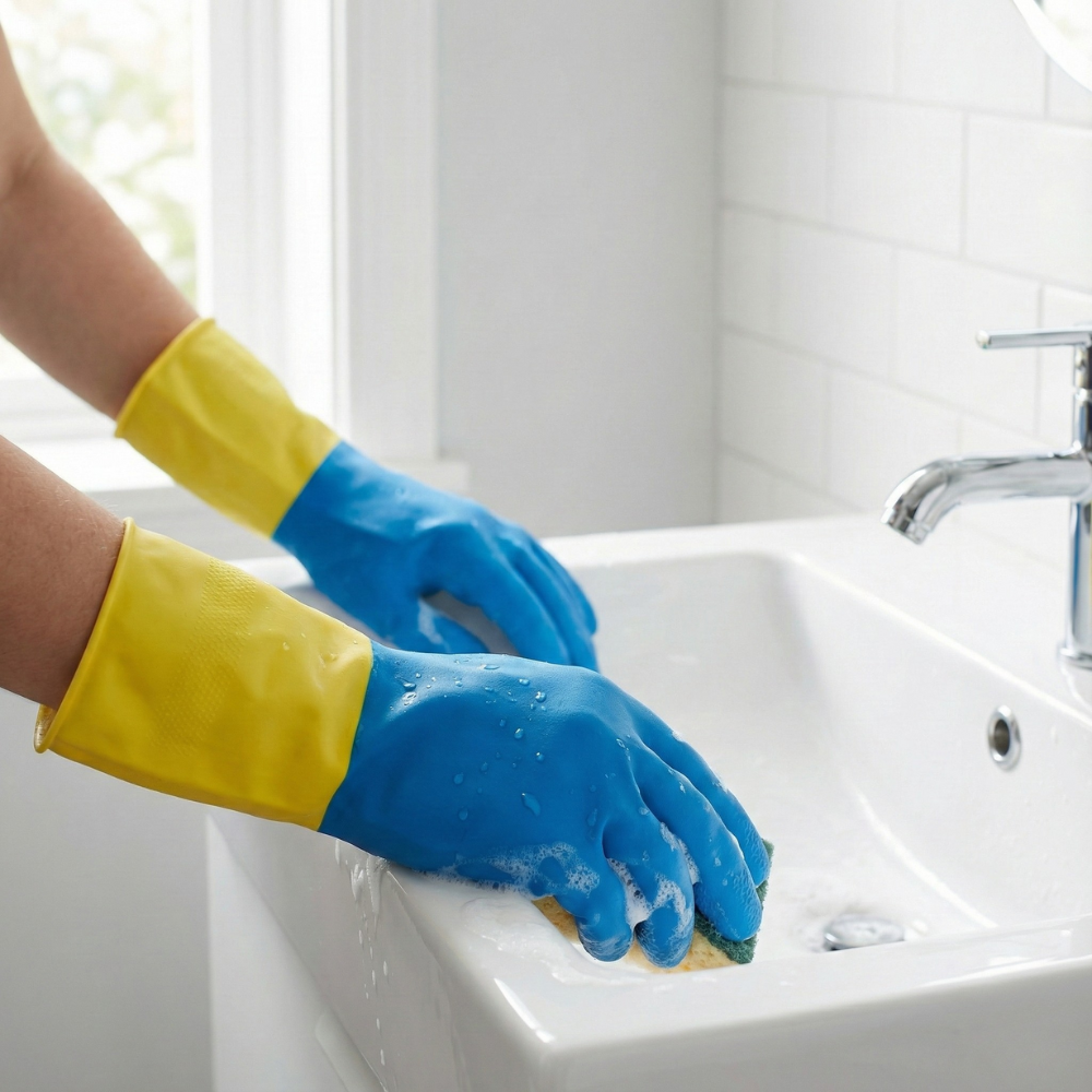 SOFT SCRUB ĐÔI GĂNG TAY VỆ SINH SIZE M BẰNG CAO SU