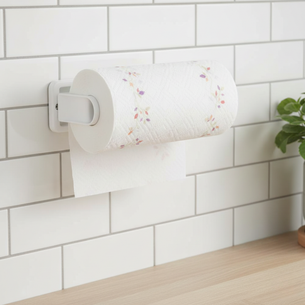 GIÁ NHỰA TREO KHĂN GIẤY GẮN TƯỜNG SPECTRUM TRẮNG