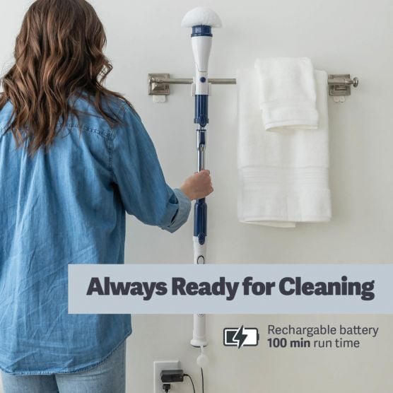 CASABELLA MÁY CHÀ RỬA ĐIỆN KHÔNG DÂY KÈM 4 ĐẦU CỌ