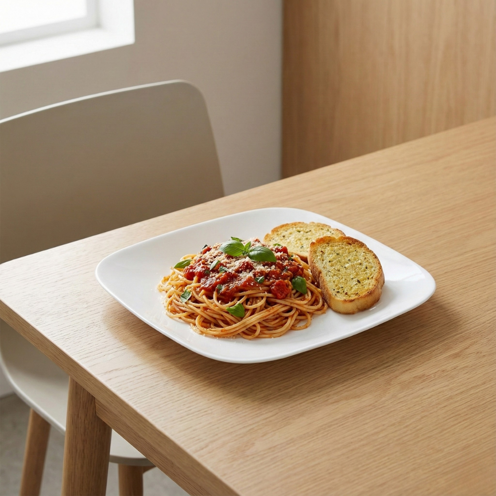 CORELLE ĐĨA ĂN BỮA CHÍNH VUÔNG MÀU TRẮNG 26.7CM