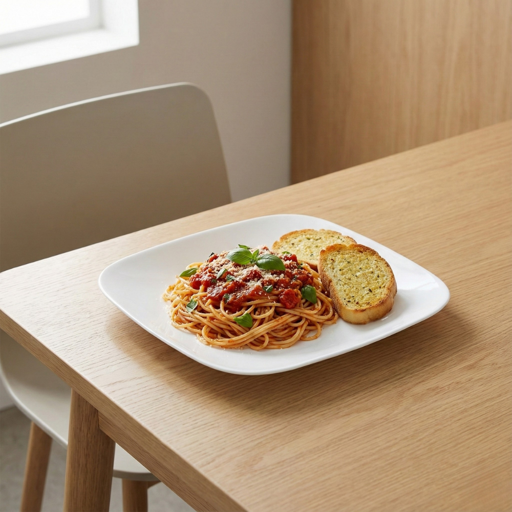 CORELLE ĐĨA ĂN BỮA CHÍNH VUÔNG MÀU TRẮNG 26.7CM