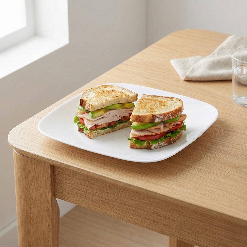 CORELLE ĐĨA ĂN THỦY TINH HÌNH VUÔNG BO GÓC 16.5CM