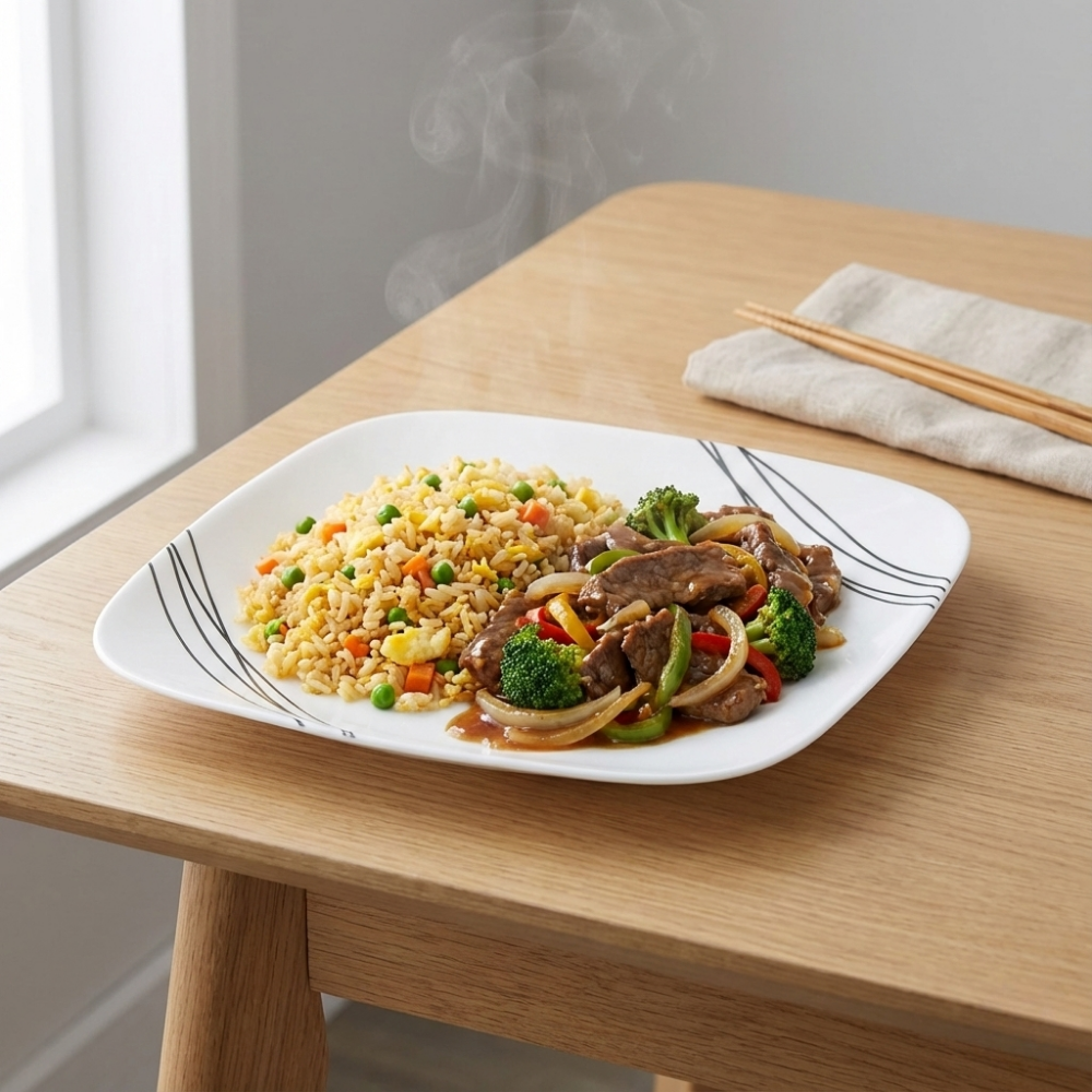 CORELLE ĐĨA ĂN THỦY TINH HÌNH VUÔNG TRẮNG 26.7CM