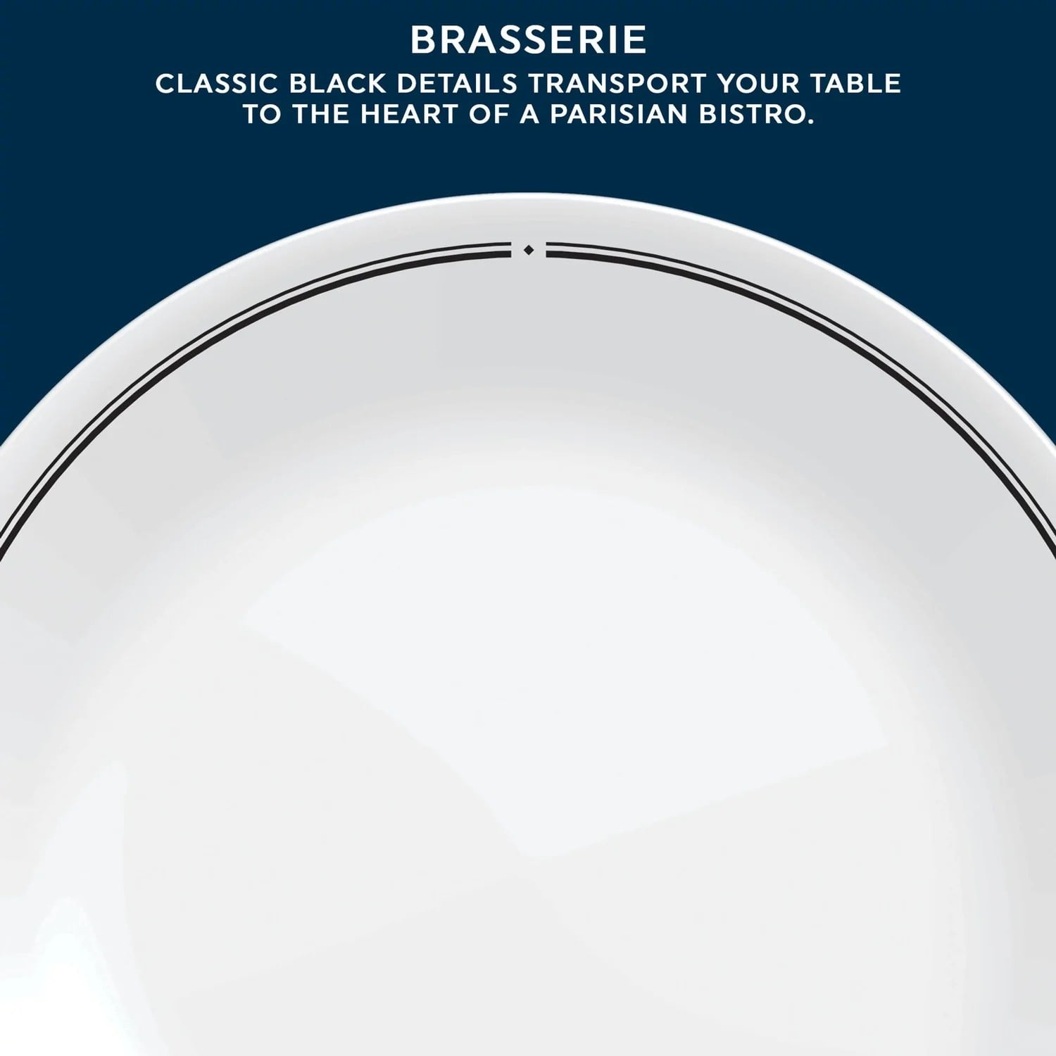 CORELLE ĐĨA THỦY TINH ĐỰNG SALAD BRASSERIE 21.6CM