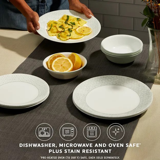 CORELLE ĐĨA THỦY TINH ĂN MÓN CHÍNH KNOX 26CM