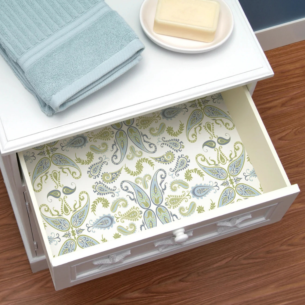 CON-TACT CUỘN NHỰA LÓT KỆ HOA VĂN CỔ ĐIỂN 274X46CM