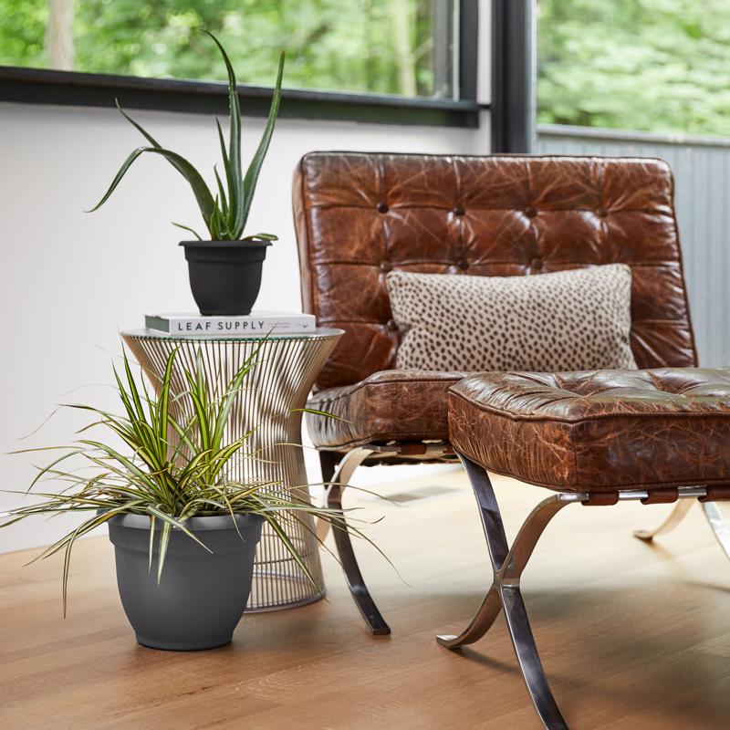 BLOEM ARIANA CHẬU TRỒNG CÂY MÀU XÁM THAN 25.4CM