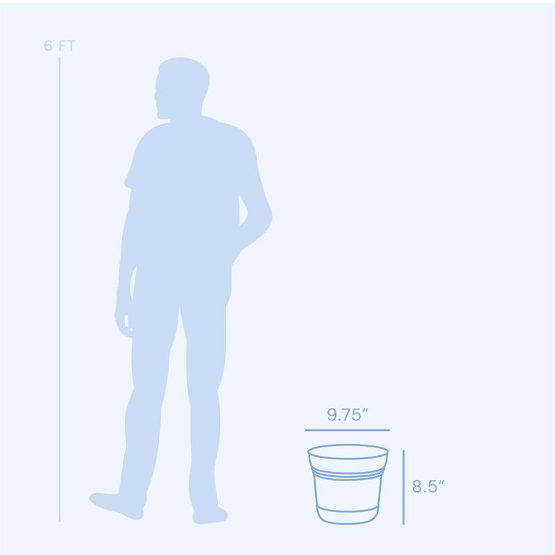 BLOEM SATURN CHẬU TRỒNG CÂY HỒNG TÍM 25.4CM