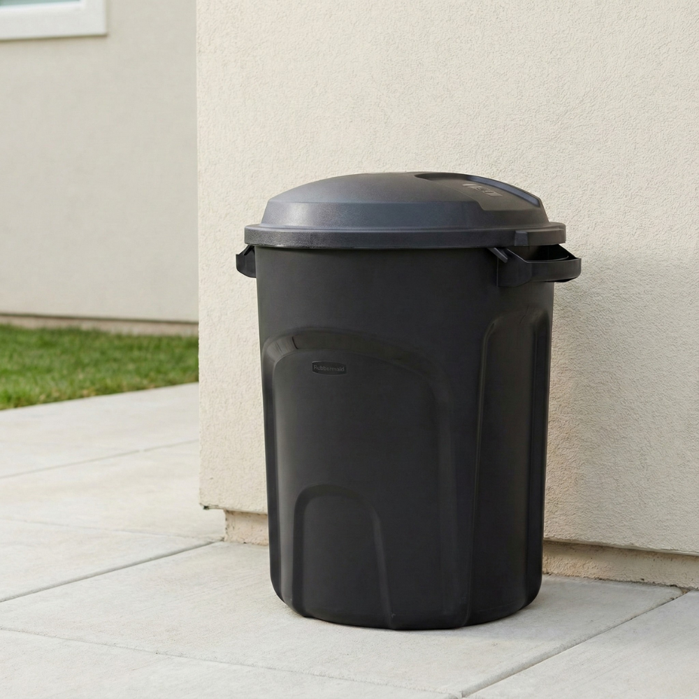 THÙNG RÁC RUBBERMAID DUNG TÍCH 75L MÀU ĐEN