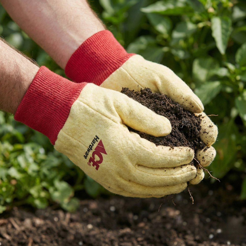 GĂNG TAY VẢI NỈ ACE MÀU VÀNG SIZE M