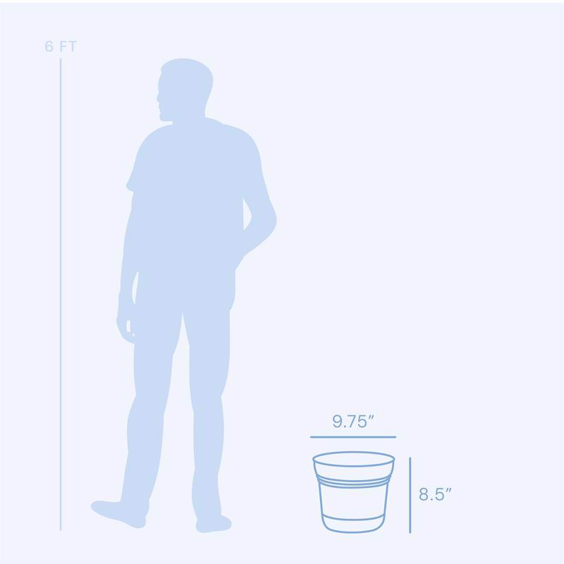 BLOEM SATURN CHẬU TRỒNG CÂY ĐEN 25.4CM