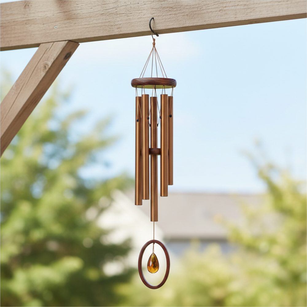 CHUÔNG GIÓ WOODSTOCK CRYSTAL SILENCE NHỎ 53CM ĐỒNG