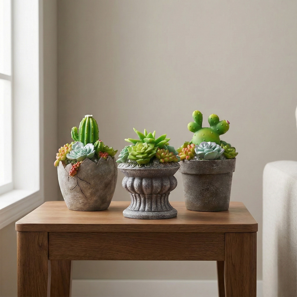 TƯỢNG XƯƠNG RỒNG/SEN ĐÁ NHỰA THỦY TINH ALPINE 18CM