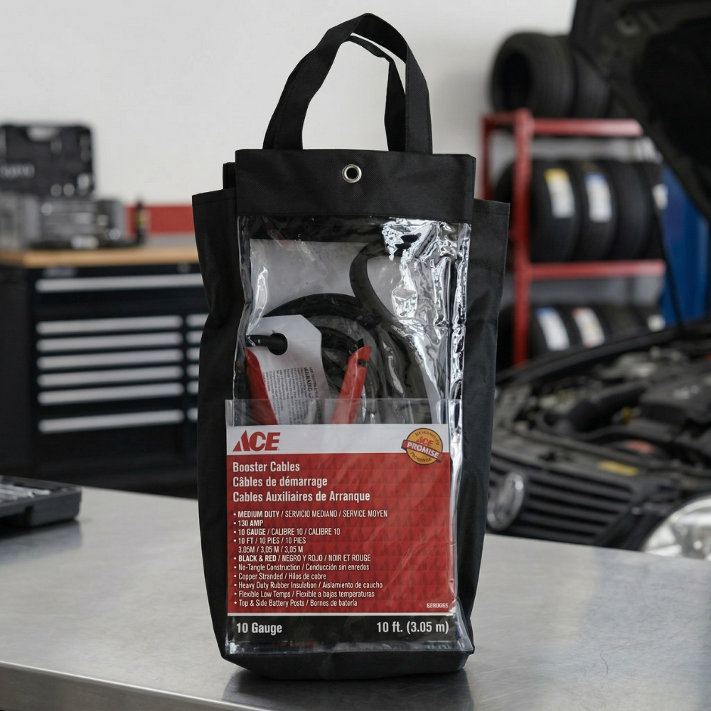CÁP KÍCH ĐIỆN Ô TÔ ACE 130AMP 3.05M ĐỎ ĐEN