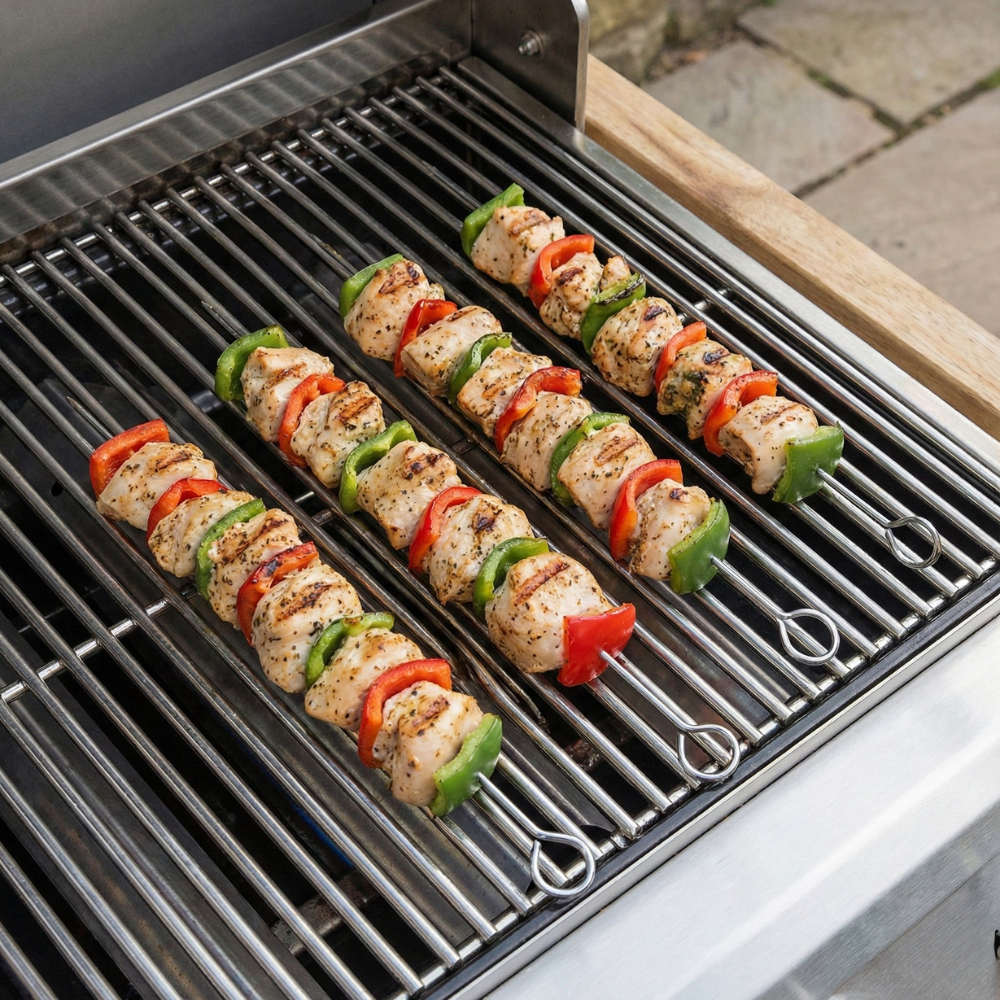 GRILL MARK GÓI 4 QUE XIÊN THỊT NƯỚNG THÉP 45.72CM