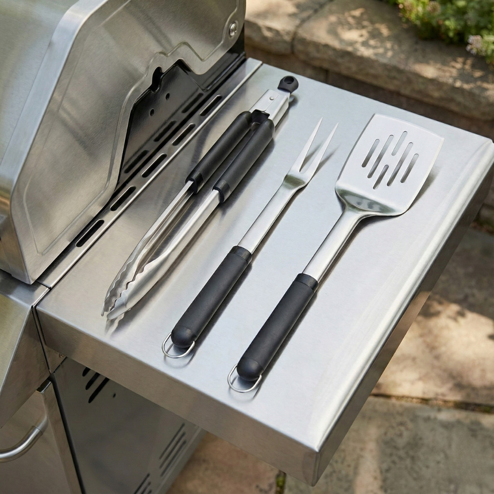 GRILL MARK BỘ 3 DỤNG CỤ NƯỚNG BBQ BẰNG THÉP