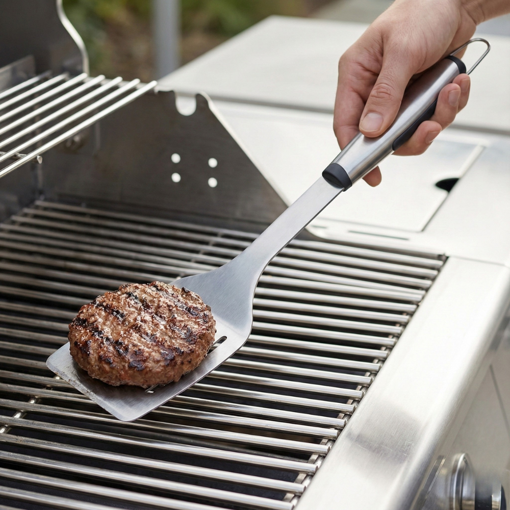 GRILL MARK XẺNG LẬT ĐỒ NƯỚNG BẰNG THÉP KHÔNG GỈ