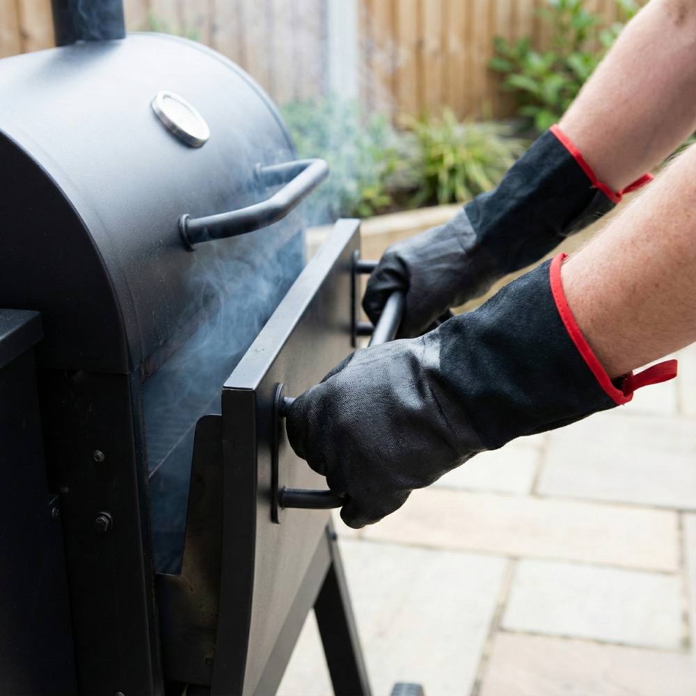 GRILL MARK CẶP GĂNG TAY NƯỚNG BBQ VẢI PHỦ CAO SU