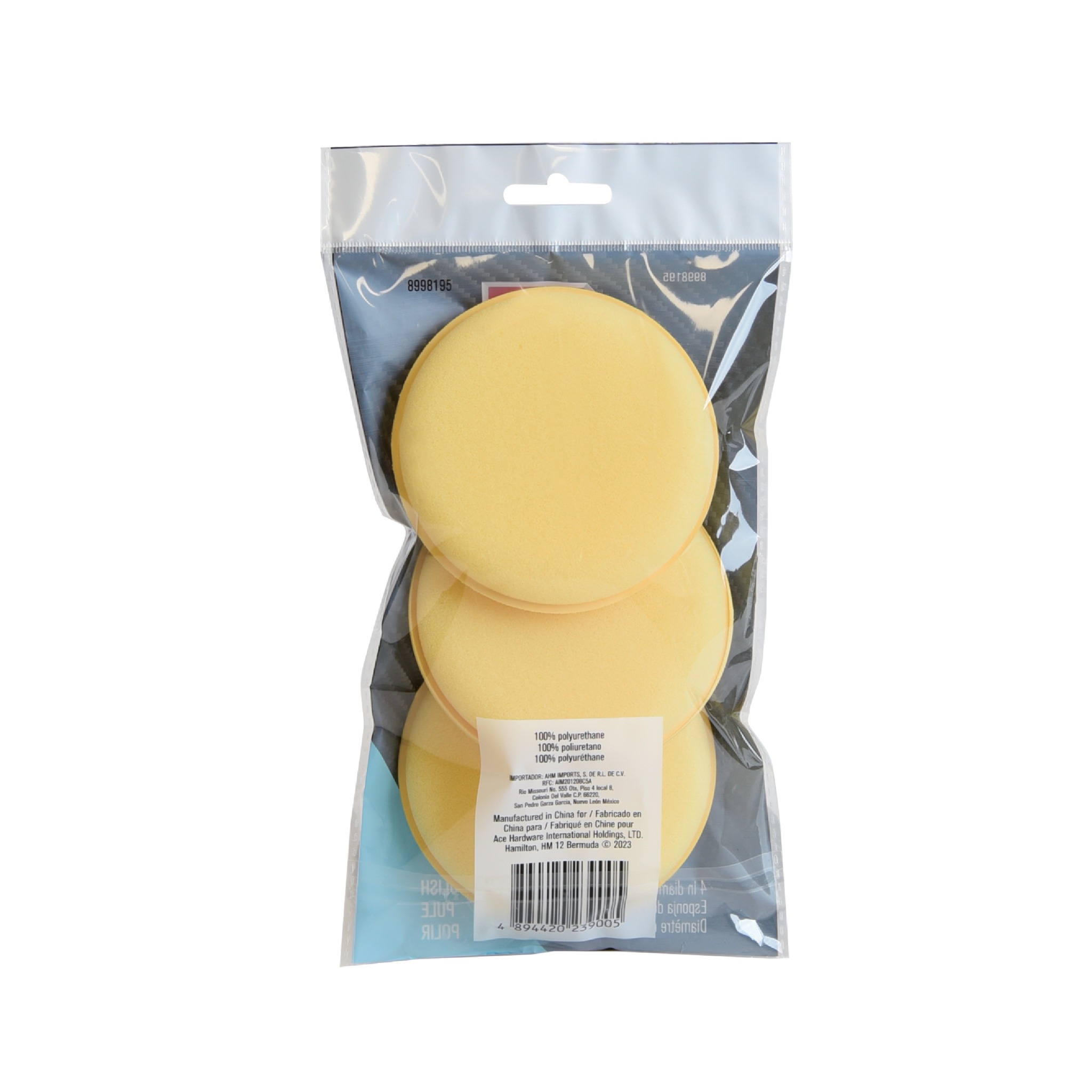 ACE GÓI 3 MIẾNG BỌT BIỂN ĐÁNH BÓNG SÁP 10CM