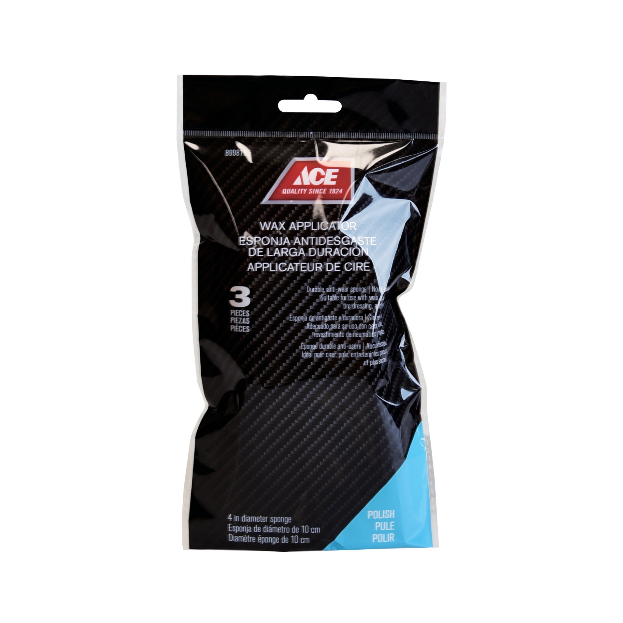 ACE GÓI 3 MIẾNG BỌT BIỂN ĐÁNH BÓNG SÁP 10CM